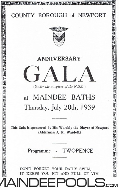 Maindee Pools Anniversary Gala 20th july