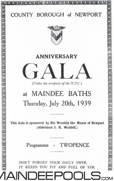 Maindee Pools Anniversary Gala 20th july